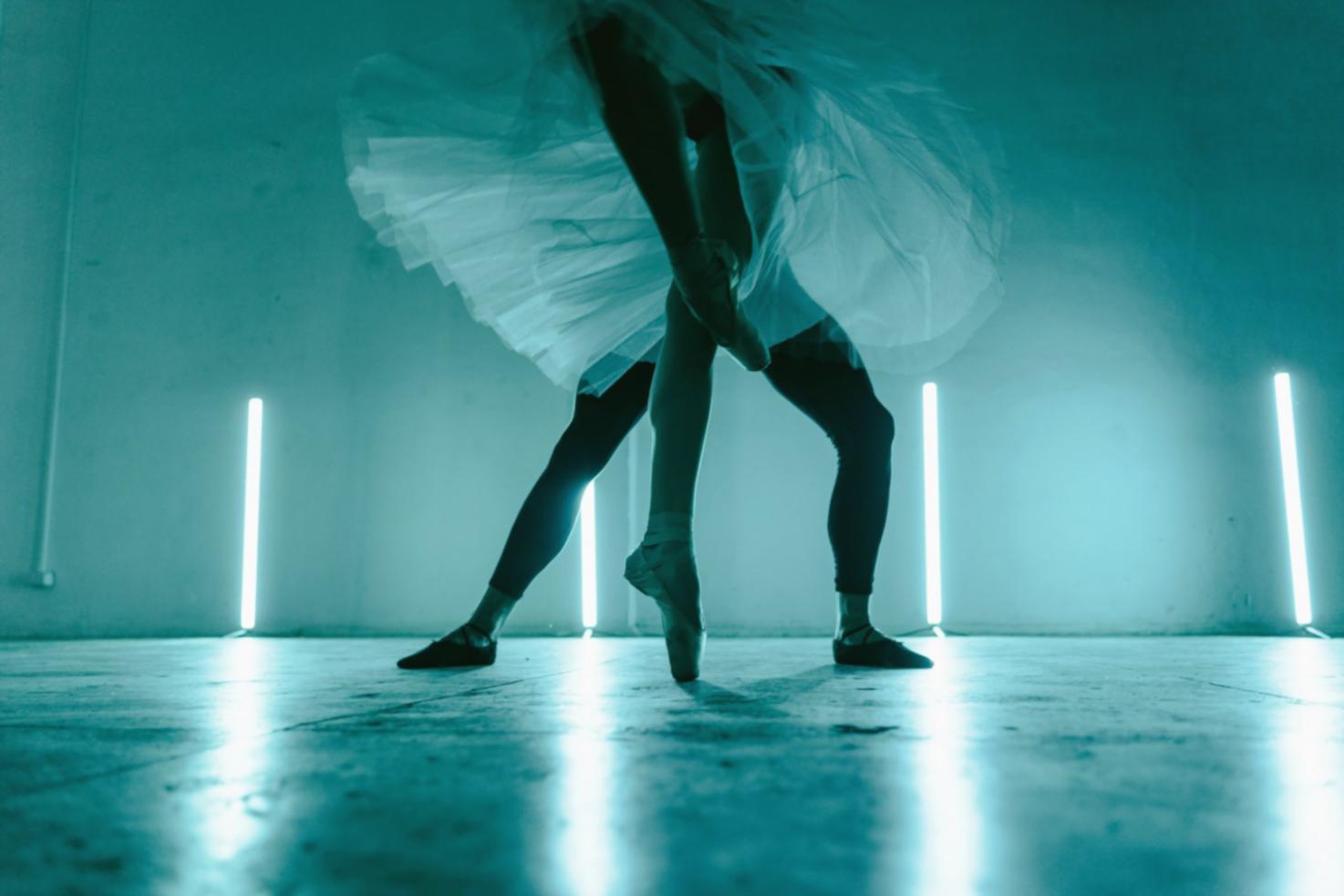 Physical theater ensemble in rehearsal